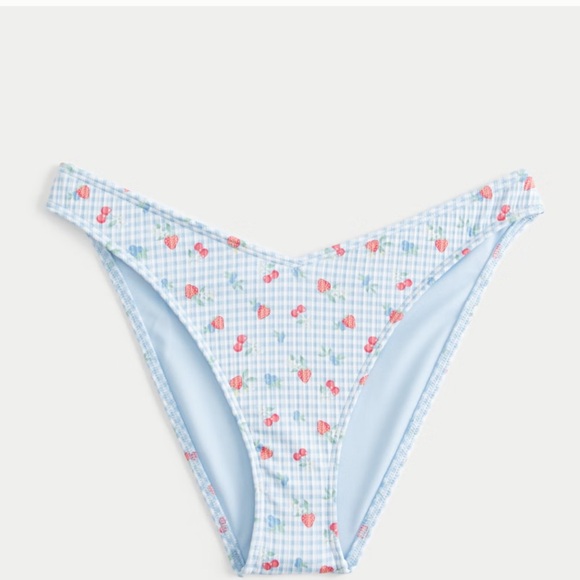 Hollister Berry Print Ribbed Cheeky Bikini Bottom - Picture 1 of 2